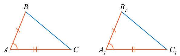 Первый признак равенства треугольников